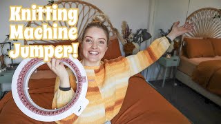 I Made A Jumper On My Knitting Machine  How To Make A Sweater On The Sentro 48 Knitting Machine [upl. by Manon778]