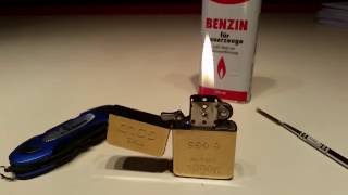 Zippo Benzin wieder auffüllen HowTo [upl. by Bacon861]