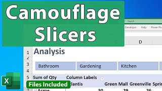 4 Tips to Camouflage Slicers in Excel  EQ 90 [upl. by Morie]