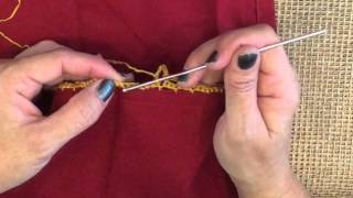 How To Crochet On Fabric [upl. by Adiahs92]