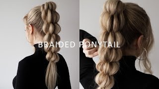 HOW TO BANANA BUSHEL BRAID ❤️ Unique Braided Ponytail [upl. by Ury]