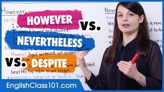 What’s the difference HOWEVER vs NEVERTHELESS vs DESPITE  Basic English Grammar [upl. by Shanley]