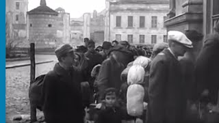 German Jewish deportees arriving at the Warsaw Ghetto [upl. by Ttezzil]