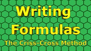 Ionic Compounds CrissCross Method [upl. by Leontina]