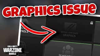 WARZONE MOBILE  WHY YOU CANT CUSTOMIZE YOUR GRAPHICS SETTINGS [upl. by Orimlede97]