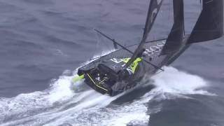 HUGO BOSS Alex Thomson sailing by the Kerguelen Islands  Vendée Globe 2016 [upl. by Eberle]