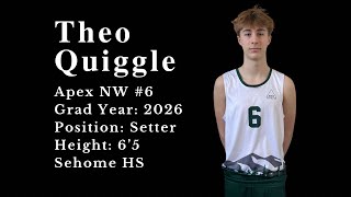 Theo Quiggle 6’5 Setter Grad 2026 Border Smackdown Highlights Apex NW [upl. by Yedok]