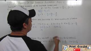 117 VALOR NUMERICO DE UNA EXPRESION ALGEBRAICA PARTE 4 7º GRADO [upl. by Aleekahs]