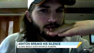 Ashton Kutcher Breaks Silence on Demi Moore Split Rumors in Web Video [upl. by Anailuj]