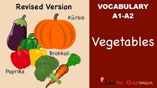 Learn German  German Vocabulary  Gemüse  Vegetables in German  A1  A2 [upl. by Arol]