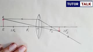 Ray diagram  Image formation by Convex Lens when Object is beyond 2F  Tutor talk [upl. by Llener904]