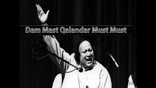 DUM MAST QALANDAR  NUSRAT FATEH ALI KHAN LYRICS VIDEO [upl. by Haron]