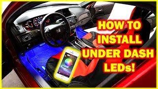 HOW TO Install MultiColoured LEDs Under Dash and Passenger Seating [upl. by Lodmilla]