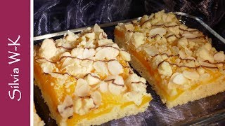 PfirsichStreuselkuchen  Blechkuchen  Obstkuchen [upl. by Jorgenson]