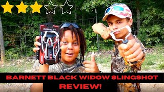 BARNETT BLACK WIDOW SLINGSHOT REVIEW  Learning the Wild Life [upl. by Gass]