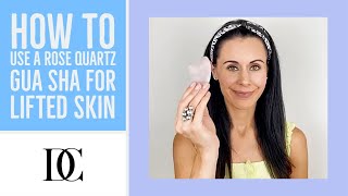 How To Use A Rose Quartz Gua Sha For Lifted Skin [upl. by Airdnassac362]