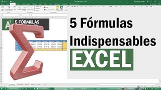 5 Fórmulas de Excel indispensables para tu Trabajo [upl. by Ifill]