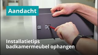 Badkamermeubel ophangen  Installatie tips [upl. by Anehsuc]