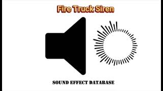 Fire Truck Siren Sound Effect [upl. by Notirb542]