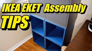 IKEA EKET Modular Storage Cabinet Assembly Tips [upl. by Alhak]