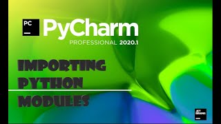 How to import modules in python using PyCharm [upl. by Gittel]