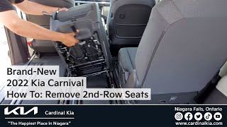 AllNew 2022 Kia Carnival  How To Remove Your Second Row Seats [upl. by Enaht229]