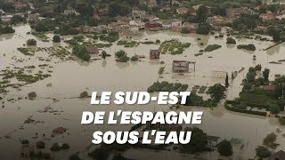 Les images des inondations en Espagne qui ont fait plusieurs morts [upl. by Auhsej234]