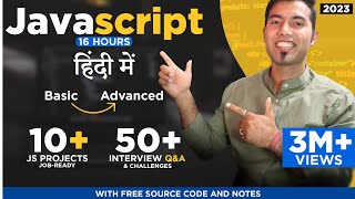 JavaScript Complete Tutorial in Hindi 🚀 Free Notes  Codes [upl. by Alyar]