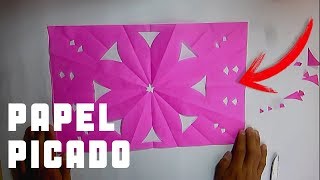 PAPEL PICADO FÁCIL  NUEVA EXPLICACIÓN  FOLKLORE MEXICANO [upl. by Ahkeber185]