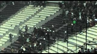 Fan Riots PAOK Thessaloniki vs Rapid Wien 23 August 2012 [upl. by Burhans818]