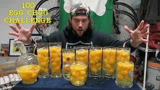 The 100 Raw Egg Chug Challenge  LA BEAST [upl. by Kelli]