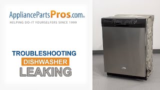 Dishwasher Is Leaking  Top 6 Reasons amp Fixes  Whirlpool GE LG Maytag amp More [upl. by Elyagiba]