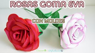 Cómo Hacer ROSAS de Goma eva o Foamy CON MOLDES [upl. by Evaleen654]