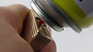 How To Refill Easy Fast and Cheap Large S T Dupont Ligne 1RED CAP from 70s with Gas [upl. by Aldon]