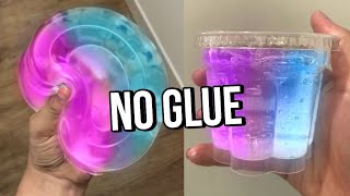 Testing VIRAL NO GLUE SLIMES How to make DIY NO GLUE slimes WATER SLIME amp 1 ingredient slime [upl. by Siladnerb164]