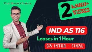 IND AS 116  LEASES IN 1 HOUR  CA FINAL FR  BY BHAVIK CHOKSHI [upl. by Zondra]