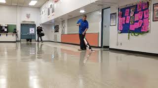 WAXIE demo applying floor finish with microfiber flat mops [upl. by Caz]