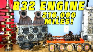 216000 Mile R32 Engine Teardown and Inspection [upl. by Tristis]