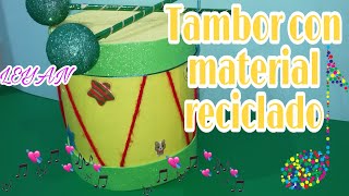 COMO HACER UN TAMBOR CON MATERIAL RECICLADO [upl. by Aerdnaed]