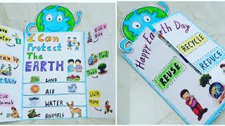 Earth Day PosterDrawing Making Idea For School Competitions  Save Earth Activity  CraftLas [upl. by Roice117]