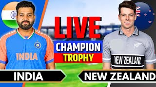 India vs New Zealand Match 12  Live Cricket Match Today  IND vs NZ  Champions Trophy [upl. by Aira148]