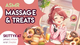 ASMR  Massage amp Treats at Skittys Cakery 🍰 scratchies personal attention forever bubbly [upl. by Oigroeg15]