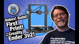 Crealitys NEW Ender 3v2 3D Printer Unbox Build First Print [upl. by Acsisnarf]