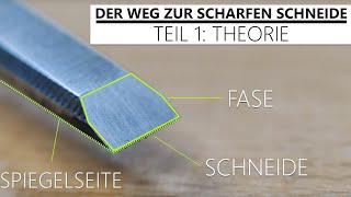 Stecheisen und Hobeleisen schleifen für Einsteiger  Theorie Teil 1 [upl. by Atrim462]