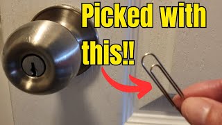 DIY how to pick a lock with paperclips [upl. by Lalla]