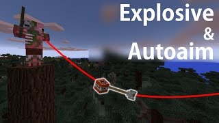 EXPLOSIVE AUTO AIM BOW tutorial Command blocks  Minecraft PE [upl. by Naashom]