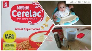 Cerelac for 6 months plus baby  Nestle cerelac wheat apple carrot [upl. by Musihc764]