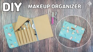 DIY MAKEUP ORGANIZER MAKEUP BAG amp BRUSH ROLL sewing tutorials Tendersmile Handmade [upl. by Worth]