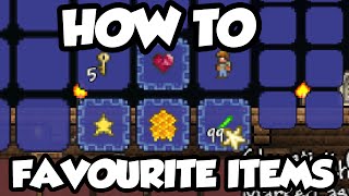 Terraria 13  How To Favourite  Save Your Items In Your Inventory Terraria 13 Tutorial [upl. by Nylecoj]