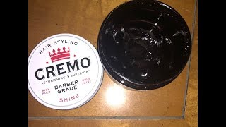 POMADE REVIEW Cremo Shine Pomade [upl. by Ayerhs]